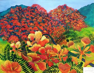 “El Flamboyan, Puerto Rico”
- Acrylic on Canvas - 24”W x 18”H
- Original not available
- Signed canvas and paper prints available on order Amy Richardson - El Flamboyan, Puerto Rico