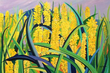 Painting of cactus with yellow flowers
“Anza Borrego”
- Acrylic on Canvas - 36” W x 24” H - Original not available
- Signed canvas and paper prints available on order