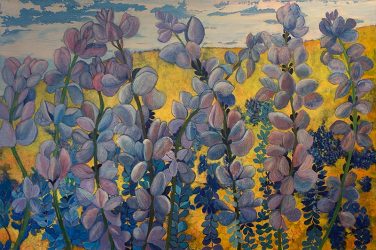 "California Lupine"
- Acrylic and colored pencil on canvas
- W 36" x H 24" $500.
- Signed canvas and paper prints available on order Amy Richardson - California Lupine